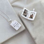 Sterling Sliver Handwriting Rectangle Locket Necklace, thumbnail 1 of 8