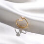 Moonstone Teardrop Gold Plated Adjustable Ring, thumbnail 2 of 7
