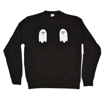 Twin Ghost Halloween Sweatshirt Jumper, 8 of 8