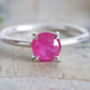 Pink Sapphire Ring In Sterling Silver, thumbnail 1 of 3