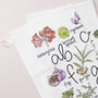 Christmas Tea Towel With Floral Design, thumbnail 5 of 9