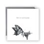 With Love And Sympathy – Butterfly Card, thumbnail 1 of 4