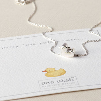 Rubber Duck Sterling Silver Necklace, 3 of 10