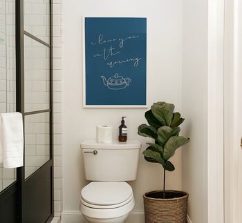 I Love You In The Morning Bedroom Wall Art Print Valentines Day Gift, 7 of 9