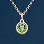 Yellow Gold Plated August Peridot Birthstone Necklace, thumbnail 2 of 12