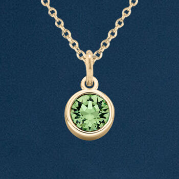 Yellow Gold Plated August Peridot Birthstone Necklace, 2 of 12