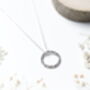 Halo Twisted Rope Sterling Silver Necklace, thumbnail 2 of 6