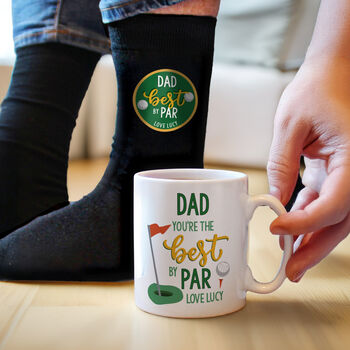 Personalised Best By Par Mug And Socks Set, 3 of 5