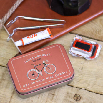 Personalised Retro Bike Puncture Repair Kit Gift, 4 of 4