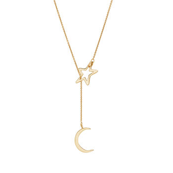 Personalised Moon And Star Lariat Necklace, 11 of 12