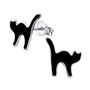 Silver Halloween Earrings, Black Cat, In A Gift Tin, thumbnail 2 of 8