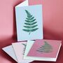 Set Of Five Fern Greeting Cards, thumbnail 2 of 2
