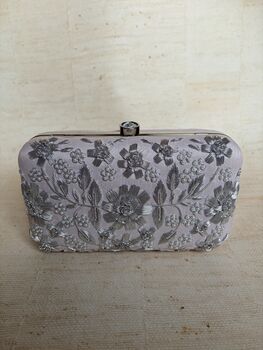 Handcrafted Raw Silk Pink Clutch Bag, 6 of 9