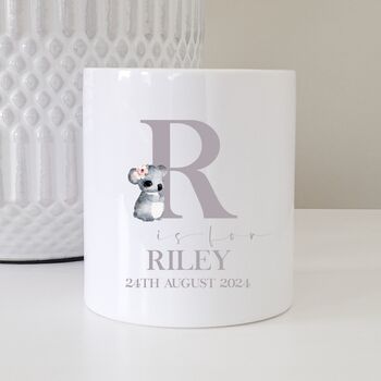 Personalised Money Box Baby Child First Birthday Gift, 9 of 12