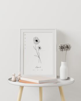 Personalised Birth Flower Print, 7 of 12