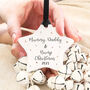 Personalised Mummy, Daddy And Bump Christmas Decoration, thumbnail 3 of 7