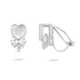 Heart Crystal Clip On Earrings, thumbnail 3 of 4