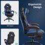 Ergonomic Racing Chair With Footrest And Lumbar Support, thumbnail 6 of 12