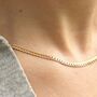 Flat Snake Bone Chain Clavicle Necklace Non Tarnish, thumbnail 1 of 11