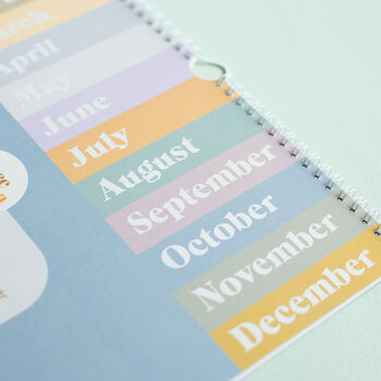 Pastel Rainbow Calendar Undated | Start Any Month, 5 of 8