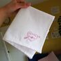 Personalised Love Heart Hand Embroidered Handkerchief, thumbnail 6 of 11