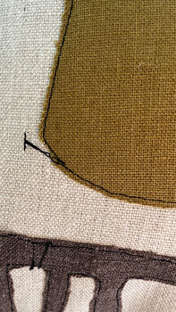 Montejaque Scematic | Appliqué Collage Linen Cushion, 5 of 6