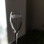 Love Wreath Hand Engraved Champagne Flutes, thumbnail 5 of 8