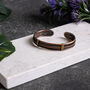 Hammered Dark Copper Healing Bracelet For Men, thumbnail 2 of 2