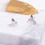 Hummingbird Stud Earrings Sterling Silver, thumbnail 2 of 11