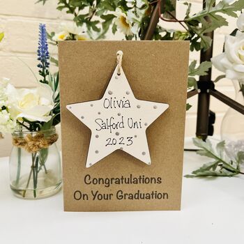 Personalised Graduation Congratulation Star Card, 2 of 2