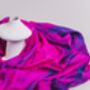 100% Mulberry Silk Scarf, Fuchsia Purple And Blue, thumbnail 4 of 5