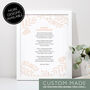 Personalised Use Your Own Poem Floral Poem Print, thumbnail 12 of 12