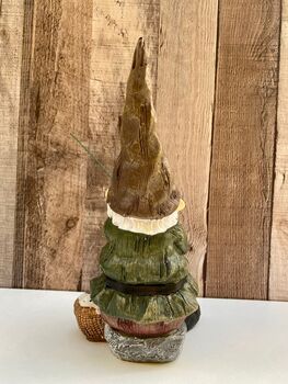 26cm Gnome With Fishing Rod Garden Home Ornament Figurine Fisherman Gift, 9 of 9