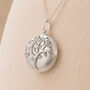 Personalised Sterling Silver Sparkling Tree Of Life Photo Locket Necklace, thumbnail 1 of 7