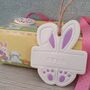 Easter Bunny Decoration With Personalised Name Banner, thumbnail 1 of 6