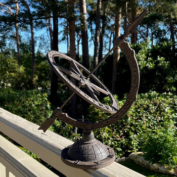 Cast Iron Garden Armillary Sundial, 5 of 8