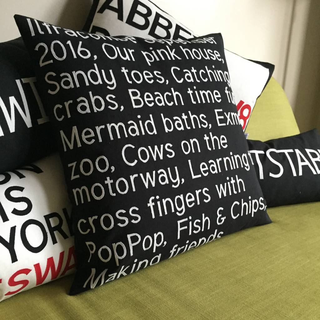 The Personalised Memory Cushion By Kay Buckley Designs