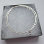 Delicate Double Silver Bangle With Silver Bead, thumbnail 4 of 4