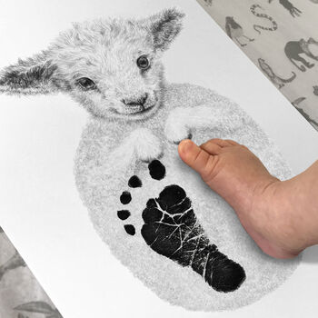 Personalised Baby Lamb Footprint Kit, 5 of 5