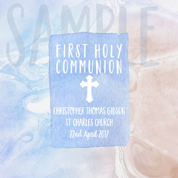 Personalised First Holy Communion Canvas Print Boy, 2 of 2