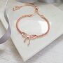 Rose Gold Bow Bracelet, Tied Together Friends Forever, thumbnail 2 of 4