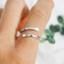 Dainty Adjustable Wrap Around Silver Ring, thumbnail 2 of 6