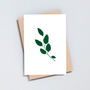 Luxury Eucalyptus Print Card In Ivory/Green, thumbnail 1 of 2