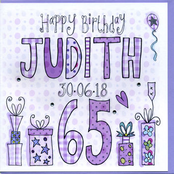 65th Birthday Card, 2 of 2