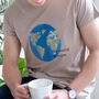 The World Is Ours Globe Organic Unisex T Shirt, thumbnail 3 of 4