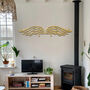 Heavenly Wings Wooden Wall Art Angelic Feathered Decor, thumbnail 5 of 8