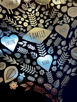 Personalised Family Tree Foil Print, 5 of 5
