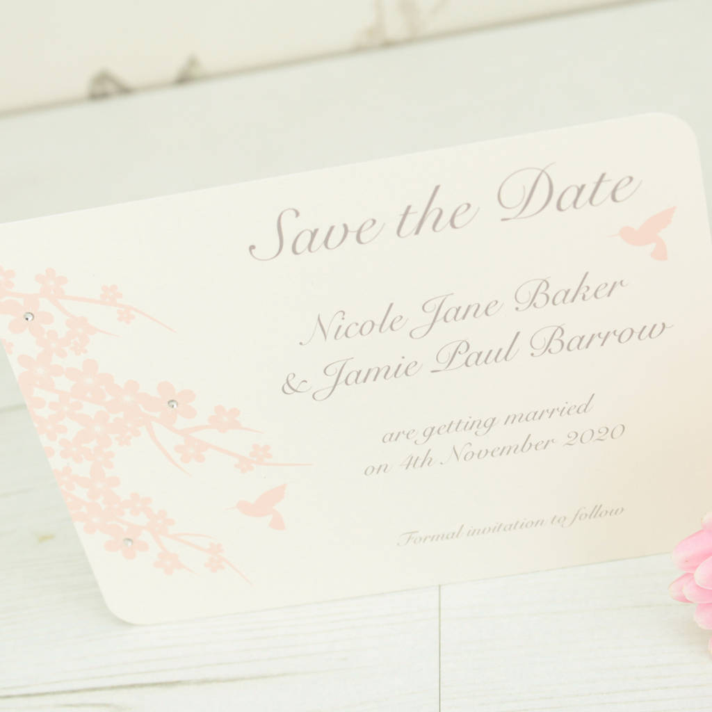 personalised hummingbird save the date card by dreams to reality design ...