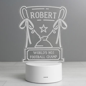 Personalised Trophy LED Colour Changing Night Light, 4 of 9