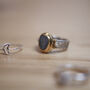 Brass And Sterling Silver Labradorite And Pearl Ring, thumbnail 3 of 7